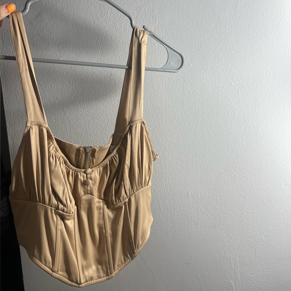 Zara Beige Corset Top